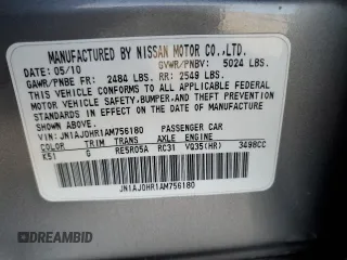 2010 Infiniti EX Journey с VIN JN1AJ0HR1AM756180, выставлен на аукционе Copart как лот 88799125 с пробегом 72 884 миль миль и Списание • Salvage title. История ставок и продаж доступна на DreamBid. Изображение 12.