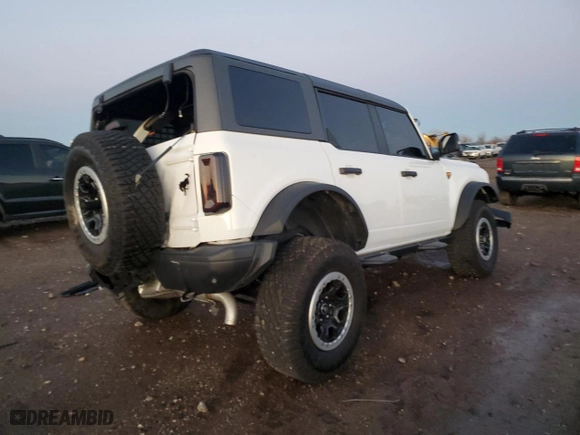 2024 Ford Bronco Badlands with VIN 1FMEE9BP3RLA26637, listed as a Copart auction lot 43019205 with 0 mi miles and Salvage Title. Bid and sale history available at carsss.com. Image 3.