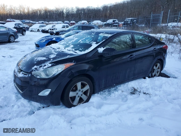 2013 Hyundai Elantra Limited with VIN KMHDH4AE8DU883190, listed as a Copart auction lot 41463115 with 201,483 mi miles and Clean Title. Bid and sale history available at carsss.com. Image 1.