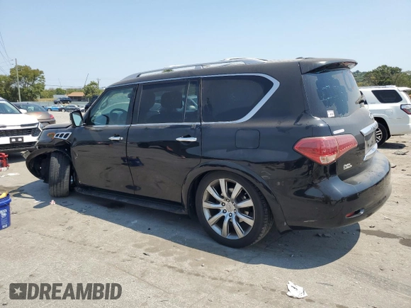 2011 Infiniti QX56 8-passenger with VIN JN8AZ2NC1B9300755, listed as a Copart auction lot 69016034 with 222,006 mi miles and Clean Title. Bid and sale history available at carsss.com. Image 2.
