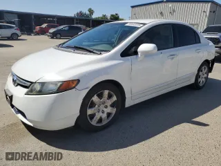 2007 Honda Civic Sdn LX with VIN 1HGFA16547L135170, listed as a Copart auction lot 54443225 with 143,675 mi miles and Salvage Title. Bid and sale history available at carsss.com. Image 1.