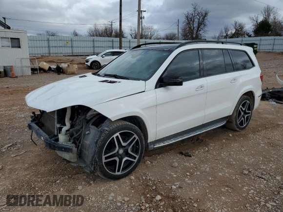 2017 Mercedes-Benz GLS 550 z VIN 4JGDF7DE7HA891193, wystawiony jako Copart lot #46455005 z przebiegiem 127 930 mil mil oraz Szkoda całkowita • Salvage title. Historia ofert i sprzedaży dostępna na DreamBid. Obrazek 1.