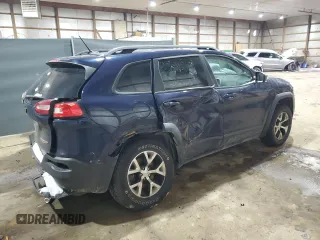 2014 Jeep Cherokee Trailhawk with VIN 1C4PJMBB9EW124371, listed as a Copart auction lot 42038105 with 137,717 mi miles and Salvage Title. Bid and sale history available at carsss.com. Image 3.