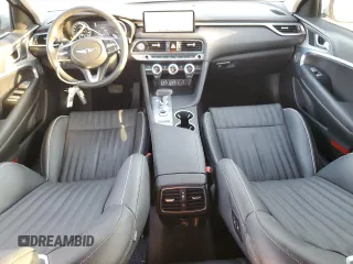 2022 Genesis G70 2.0T with VIN KMTG34TA7NU103693, listed as a Copart auction lot 73323644 with 10,901 mi miles and Salvage Title. Bid and sale history available at carsss.com. Image 8.