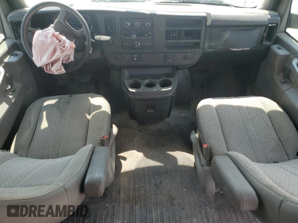2017 Chevrolet Express Cargo with VIN 1GCWGAFG2H1126060, listed as a Copart auction lot 61141235 with 107,767 mi miles and Salvage title. Bid and sale history available at DreamBid. Image 8.