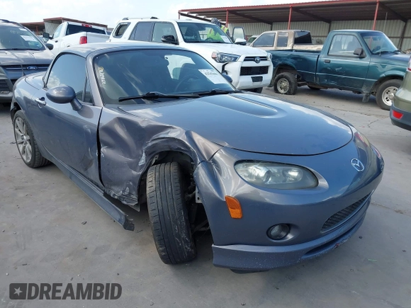 2008 Mazda MX-5 Miata Touring with VIN JM1NC26F580156079, listed as a IAAI auction lot 42543666 with 131,557 mi miles and . Bid and sale history available at DreamBid. Image 1.