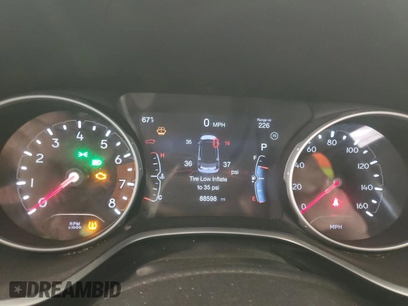 2021 Jeep Compass Limited with VIN 3C4NJDCB5MT528455, listed as a Copart auction lot 51691595 with 88,598 mi miles and Salvage Title. Bid and sale history available at DreamBid. Image 9.
