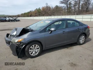 2012 Honda Civic LX z VIN 19XFB2F52CE309600, wystawiony jako Copart lot #54495965 z przebiegiem 76 455 mil mil oraz Szkoda całkowita • Salvage title. Historia ofert i sprzedaży dostępna na DreamBid. Obrazek 1.