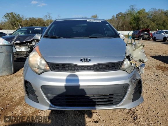 2016 Kia Rio LX with VIN KNADM5A34G6666911, listed as a Copart auction lot 50010045 with 75,479 mi miles and Salvage Title. Bid and sale history available at DreamBid. Image 5.
