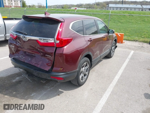 2017 Honda CR-V EX-L with VIN 5J6RW2H81HL058621, listed as a IAAI auction lot 41997542 with 89,636 mi miles. Bid and sale history available at carsss.com. Image 4.