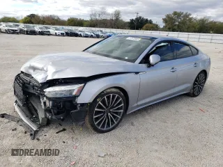 2022 Audi A5 Sportback Premium Plus with VIN WAUCBCF52NA023970, listed as a Copart auction lot 77373983 with 14,327 mi miles. Bid and sale history available at carsss.com. Image 1.