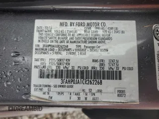 2012 Ford Fusion SEL с VIN 3FAHP0JA1CR262268, выставлен на аукционе Copart как лот 54453065 с пробегом 206 159 миль миль и На запчасти • Non repairable. История ставок и продаж доступна на DreamBid. Изображение 12.