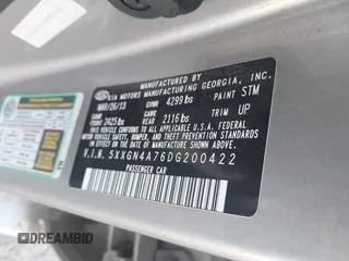 2013 Kia Optima EX z VIN 5XXGN4A76DG200422, wystawiony jako IAAI lot #42067904 z przebiegiem 278 808 mil mil oraz . Historia ofert i sprzedaży dostępna na DreamBid. Obrazek 9.