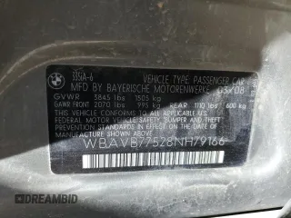 2008 BMW 3 Series 335i with VIN WBAVB77528NH79166, listed as a Copart auction lot 42581265 with 220,221 mi miles and Clean Title. Bid and sale history available at carsss.com. Image 12.