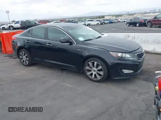 2012 Kia Optima SX with VIN 5XXGR4A62CG001281, listed as a IAAI auction lot 42076190 with 188,795 mi miles and . Bid and sale history available at carsss.com. Image 1.