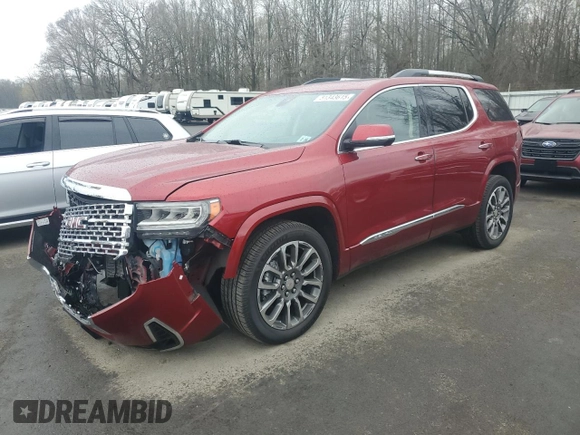 2021 GMC Acadia Denali z VIN 1GKKNXLS2MZ141187, wystawiony jako Copart lot #51343615 z przebiegiem 45 361 mil mil oraz Szkoda całkowita • Salvage title. Historia ofert i sprzedaży dostępna na DreamBid. Obrazek 1.