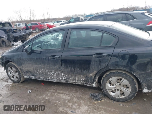 2015 Honda Civic LX with VIN 2HGFB2F50FH502578, listed as a IAAI auction lot 41417830 with 183,137 mi miles and . Bid and sale history available at DreamBid. Image 14.