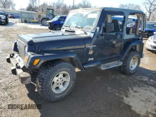 2001 Jeep Wrangler Sahara with VIN 1J4FA59S81P345126, listed as a Copart auction lot 88213245 with 152,211 mi miles and Salvage Title. Bid and sale history available at carsss.com. Image 1.