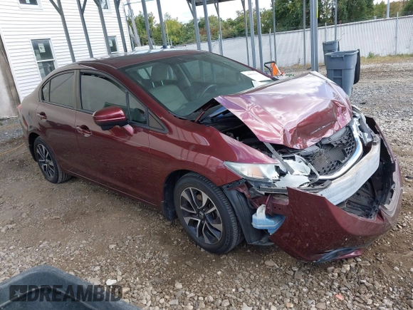 2014 Honda Civic EX with VIN 19XFB2F83EE274241, listed as a IAAI auction lot 40603667 with 110,067 mi miles. Bid and sale history available at carsss.com. Image 1.