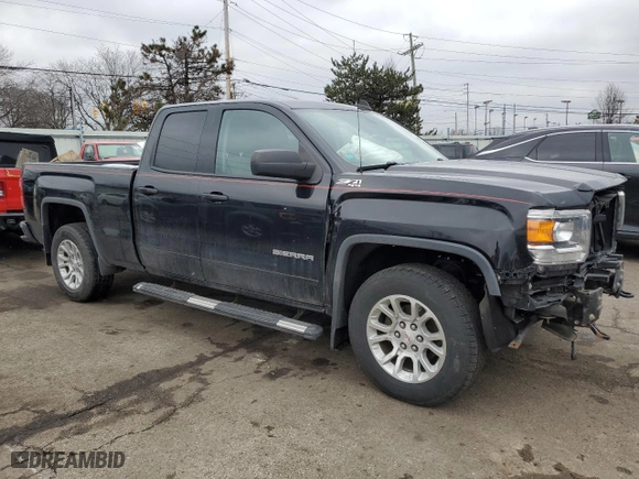 2015 GMC Sierra 1500 SLE with VIN 1GTV2UEC0FZ434000, listed as a Copart auction lot 44319065 with 96,748 mi miles and Salvage Title. Bid and sale history available at carsss.com. Image 4.