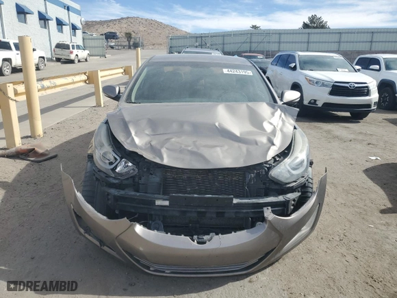 2015 Hyundai Elantra Limited with VIN 5NPDH4AE9FH578413, listed as a Copart auction lot 44243195 with 143,192 mi miles and Salvage Title. Bid and sale history available at carsss.com. Image 5.