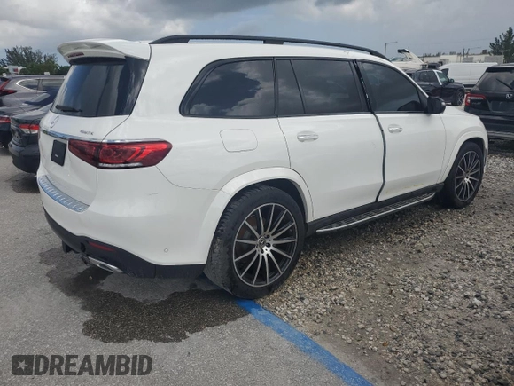 2022 Mercedes-Benz GLS 450 with VIN 4JGFF5KE4NA808217, listed as a Copart auction lot 62867924 with 18,722 mi miles and Salvage Title. Bid and sale history available at DreamBid. Image 3.