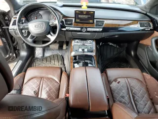 2015 Audi A8 L 4.0T with VIN WAU32AFD3FN036507, listed as a Copart auction lot 49121635 with 77,257 mi miles and Salvage Title. Bid and sale history available at carsss.com. Image 8.