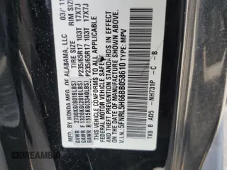 2011 Honda Odyssey EX-L with VIN 5FNRL5H66BB058610, listed as a Copart auction lot 54444455 with 268,001 mi miles and Clean Title. Bid and sale history available at carsss.com. Image 13.