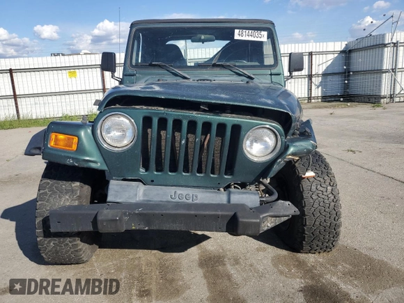 2001 Jeep Wrangler SE with VIN 1J4FA29P71P329199, listed as a Copart auction lot 48144035 with 114,904 mi miles and Salvage Title. Bid and sale history available at carsss.com. Image 5.