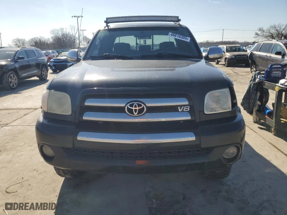 2005 Toyota Tundra SR5 with VIN 5TBBT44135S460972, listed as a Copart auction lot 46818305 with 375,437 mi miles and Salvage Title. Bid and sale history available at carsss.com. Image 5.
