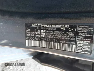 2011 Mercedes-Benz C-Class C 300 Sport with VIN WDDGF8BB2BR171296, listed as a IAAI auction lot 42108655 with 135,537 mi miles. Bid and sale history available at carsss.com. Image 9.