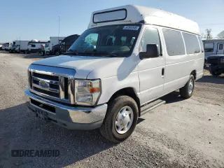 2014 Ford Econoline Cargo with VIN 1FTNS2EL3EDA22315, listed as a Copart auction lot 50365545 with 198,070 mi miles and Salvage Title. Bid and sale history available at DreamBid. Image 1.