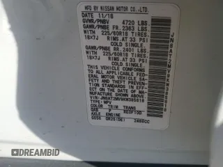 2019 Nissan Rogue SV with VIN JN8AT2MV9KW385818, listed as a Copart auction lot 47407625 with 54,964 mi miles and Salvage Title. Bid and sale history available at carsss.com. Image 15.