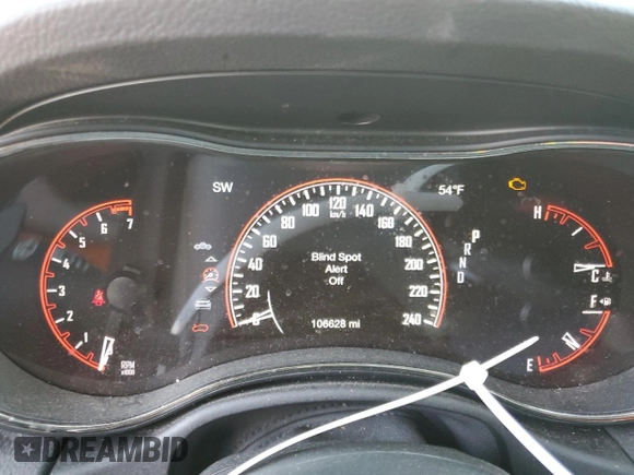 2019 Dodge Durango GT Plus with VIN 1C4RDJDG1KC777409, listed as a Copart auction lot 44498425 with 106,628 mi miles and Salvage Title. Bid and sale history available at DreamBid. Image 9.
