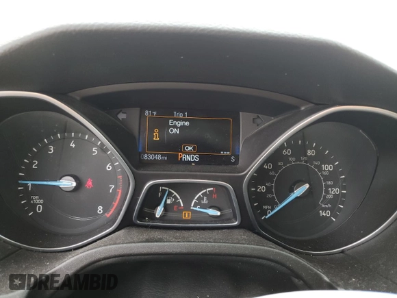 2015 Ford Focus SE with VIN 1FADP3F20FL267322, listed as a Copart auction lot 53678225 with 83,048 mi miles and Salvage Title. Bid and sale history available at DreamBid. Image 9.