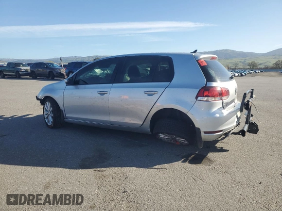 2012 Volkswagen Golf TDI z VIN WVWDM7AJ3CW014322, wystawiony jako Copart lot #49643045 z przebiegiem Nie podano mil oraz Szkoda całkowita • Salvage title. Historia ofert i sprzedaży dostępna na DreamBid. Obrazek 2.