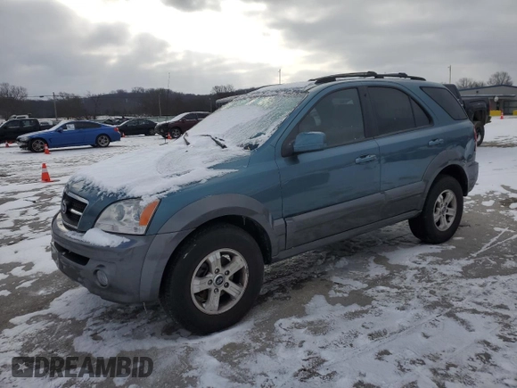 2003 Kia Sorento LX with VIN KNDJC733135076683, listed as a Copart auction lot 45785365 with 0 mi miles and Salvage Title. Bid and sale history available at carsss.com. Image 1.