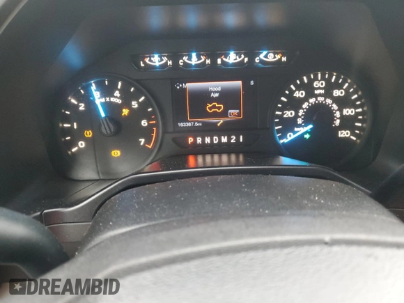 2015 Ford F-150 XLT with VIN 1FTEW1EP2FKD75675, listed as a Copart auction lot 55873515 with 163,367 mi miles and Salvage title. Bid and sale history available at DreamBid. Image 9.