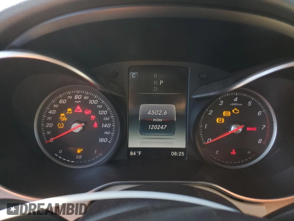 2018 Mercedes-Benz C 300 with VIN 55SWF4JB8JU279442, listed as a Copart auction lot 60338015 with 120,247 mi miles and Salvage title. Bid and sale history available at DreamBid. Image 9.