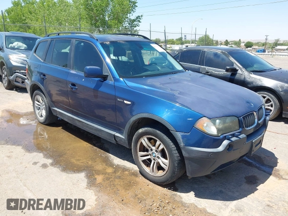 2005 BMW X3 3.0i z VIN WBXPA93495WD18997, wystawiony jako IAAI lot #42337154 z przebiegiem 189 409 mil mil oraz . Historia ofert i sprzedaży dostępna na DreamBid. Obrazek 1.