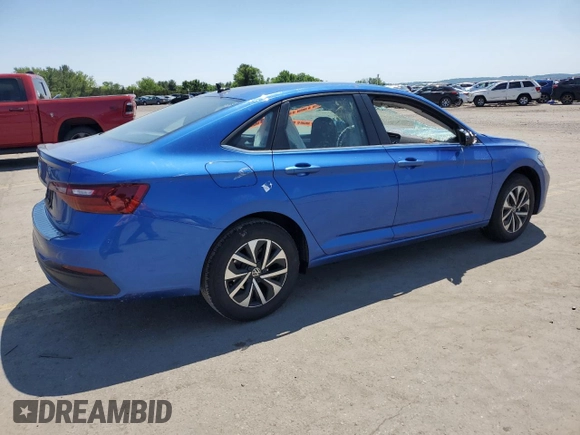 2024 Volkswagen Jetta S with VIN 3VW5M7BU0RM018413, listed as a Copart auction lot 55942274 with 3,555 mi miles and Salvage title. Bid and sale history available at DreamBid. Image 3.