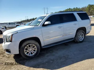 2017 GMC Yukon SLT with VIN 1GKS2BKCXHR112208, listed as a Copart auction lot 46618455 with 195,359 mi miles and Salvage Title. Bid and sale history available at carsss.com. Image 1.