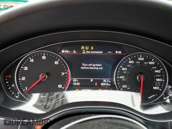 2018 Audi A6 Premium with VIN WAUF8AFCXJN085022, listed as a Copart auction lot 48869115 with 80,015 mi miles and Salvage Title. Bid and sale history available at carsss.com. Image 9.