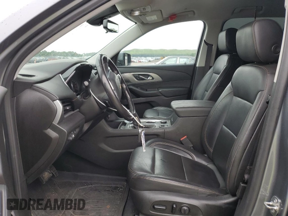 2021 Chevrolet Traverse LT Leather with VIN 1GNEVHKW2MJ140601, listed as a Copart auction lot 65376624 with 57,276 mi miles and Salvage Title. Bid and sale history available at carsss.com. Image 7.