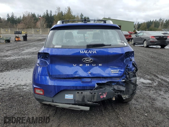 2020 Hyundai Venue SEL with VIN KMHRC8A35LU026883, listed as a Copart auction lot 47480575 with 32,879 mi miles and Salvage Title. Bid and sale history available at carsss.com. Image 6.