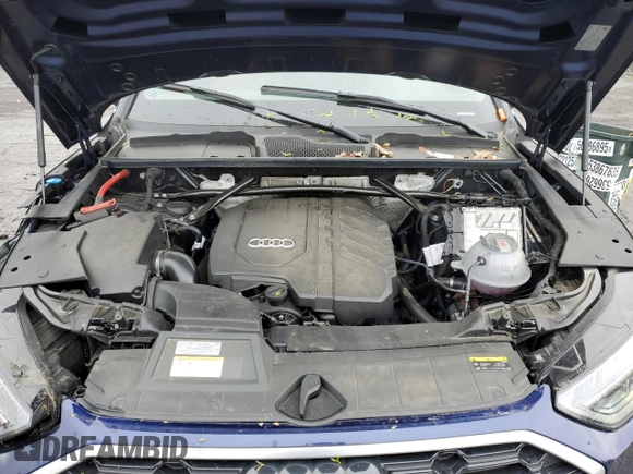 2023 Audi Q5 S line Premium with VIN WA1GAAFYXP2157574, listed as a Copart auction lot 55911315 with 17,830 mi miles and Salvage title. Bid and sale history available at DreamBid. Image 12.