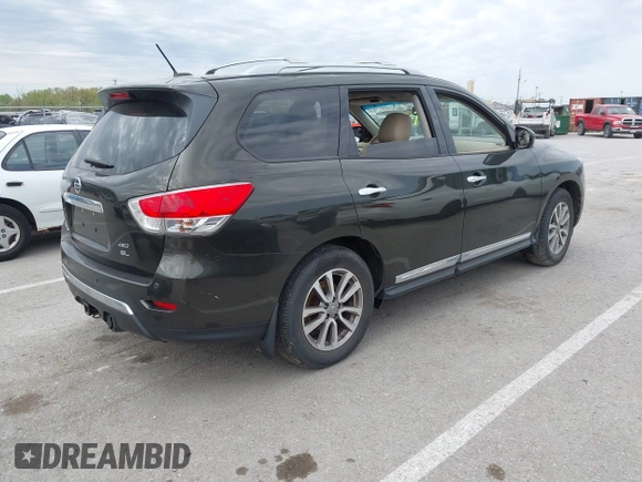 2015 Nissan Pathfinder SL z VIN 5N1AR2MM9FC708298, wystawiony jako IAAI lot #42007408 z przebiegiem 144 114 mil mil oraz . Historia ofert i sprzedaży dostępna na DreamBid. Obrazek 4.