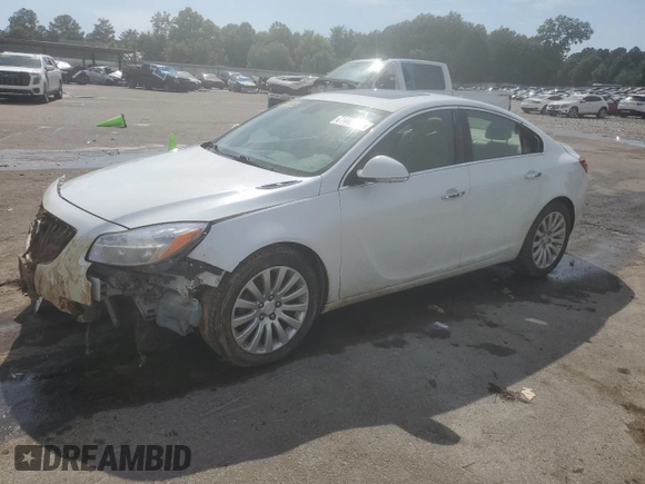 2012 Buick Regal Premium 1 with VIN 2G4GS5EK1C9207843, listed as a Copart auction lot 61445745 with 154,912 mi miles and Salvage title. Bid and sale history available at DreamBid. Image 1.