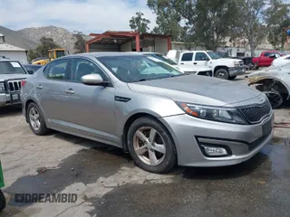 2014 Kia Optima LX with VIN KNAGM4A74E5489032, listed as a IAAI auction lot 41999733 with 83,998 mi miles. Bid and sale history available at carsss.com. Image 1.