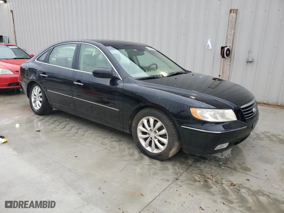 2007 Hyundai Azera SE with VIN KMHFC46F17A231820, listed as a Copart auction lot 46066755 with 56,813 mi miles and Salvage Title. Bid and sale history available at carsss.com. Image 4.